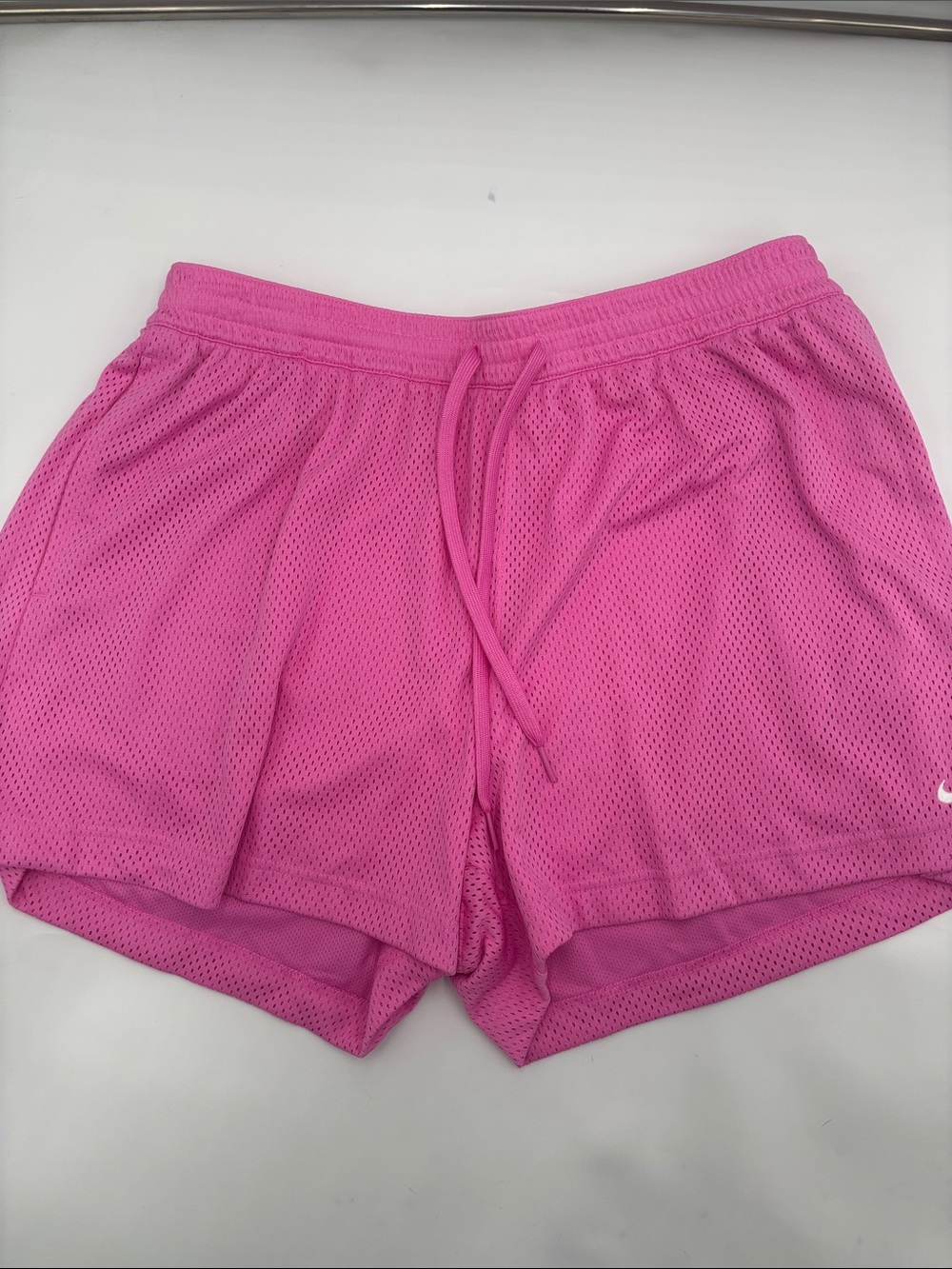 Nike Essential Dri-FIT 4” Mesh Basketball Shorts in Playful Pink